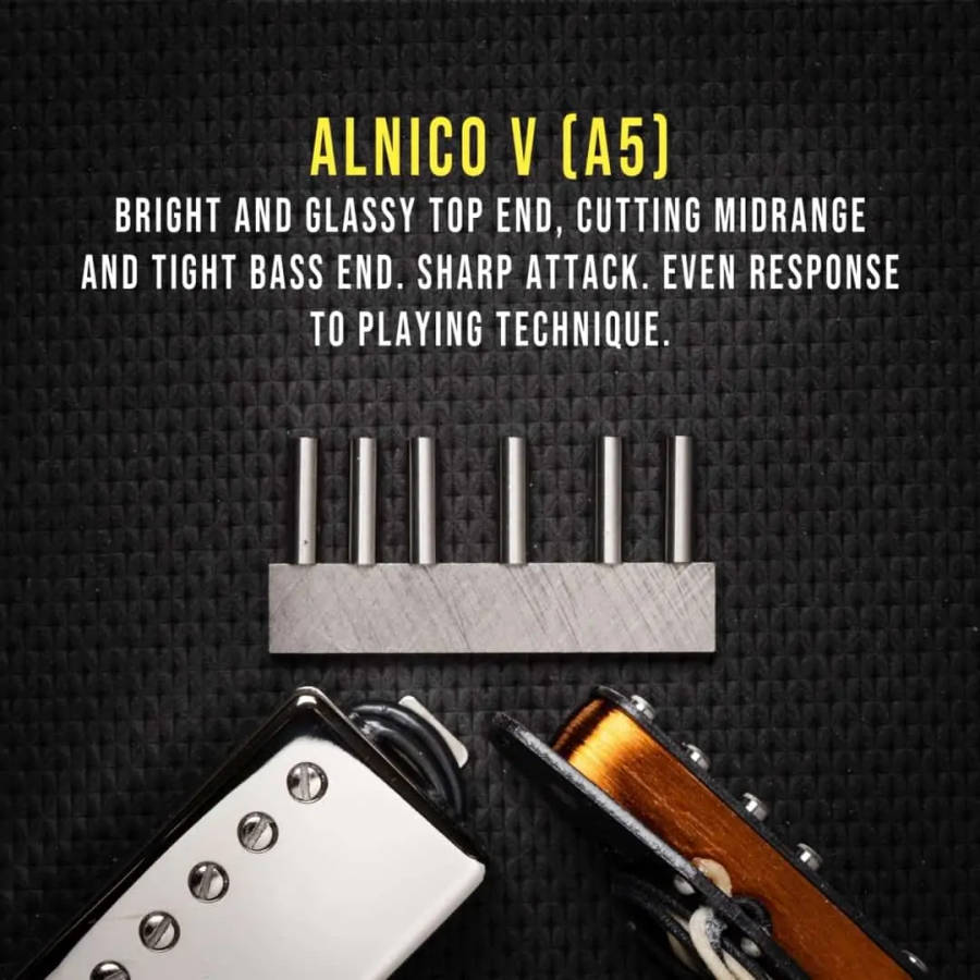 Chrome Karman AlNiCo 2 Humbucker Guitar Pickup (Single)