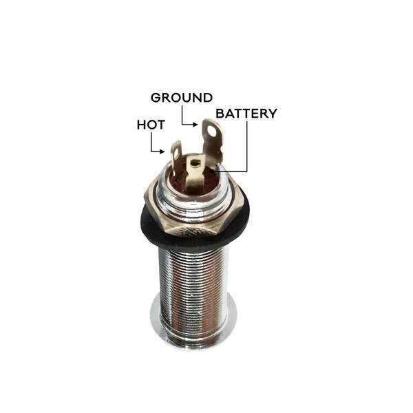 1/4'' (6.35mm) Output Barrel Jack Chrome