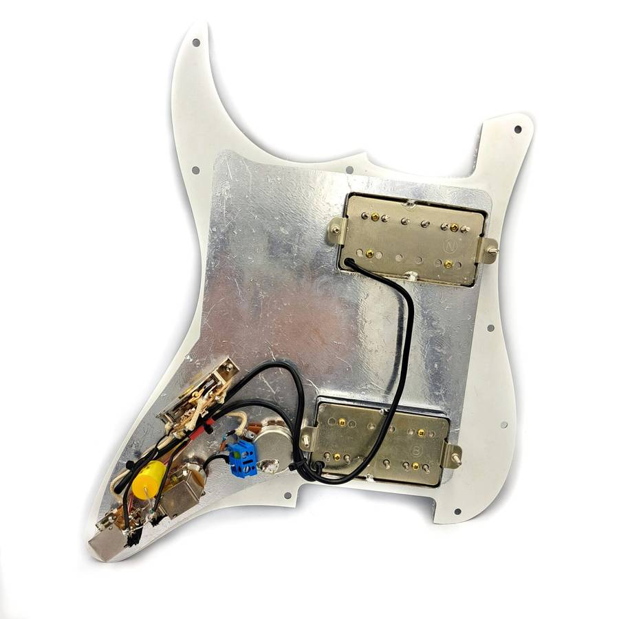 Loaded Prewired Pickguard with 2 Humbuckers (Coil Split Mod) Black