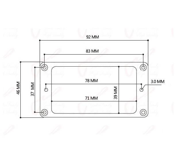 Non Sloped, Flat Bottom Humbucker Pickup Ring (Single)