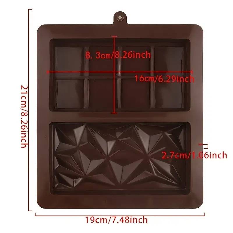 Daimond Grid & Chocolate Bar Silicone Mould