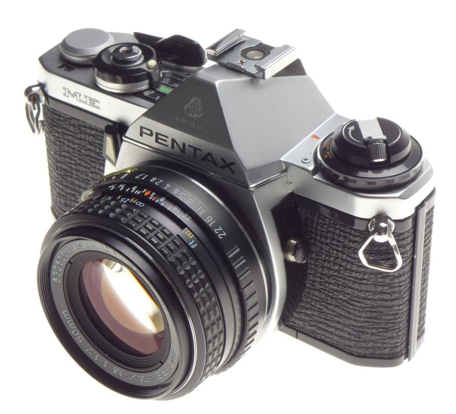 Mint Pentax ME 35mm vintage SLR film camera Asahi SMC Pentax-M 1.7 50mm - Pentax