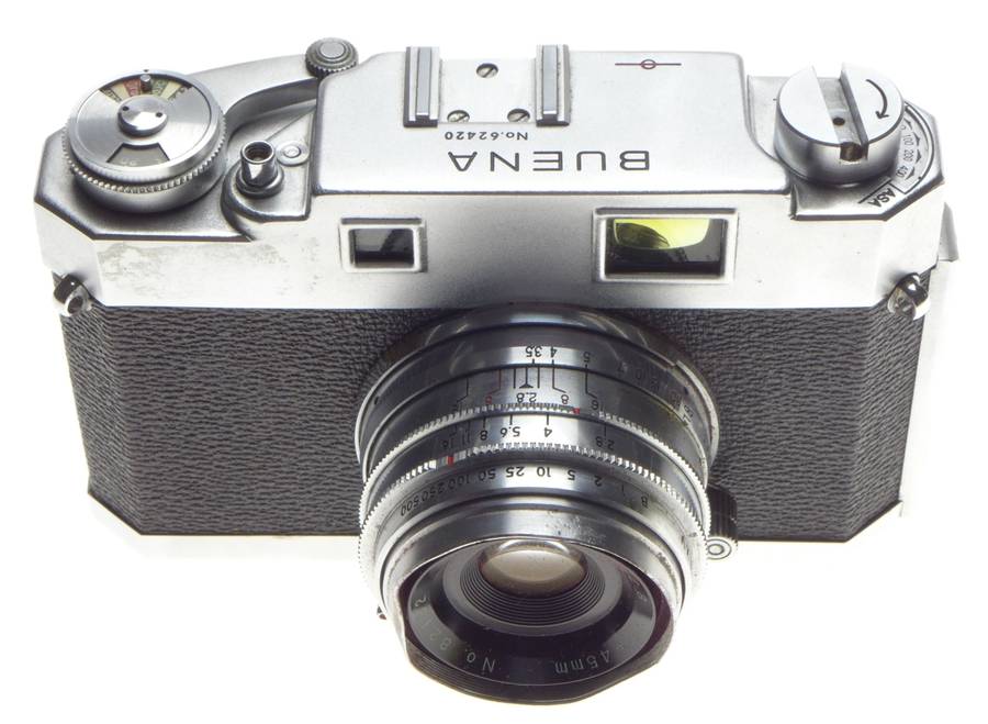 Buena rangefinder 35mm film camera 2.8 f=35mm vintage case included - Bueno