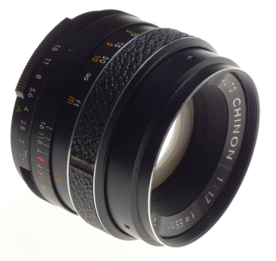 Auto CHINON 1:1.7 f=55mm screw mount Fast Glass vintage SLR camera lens kit - Chinon