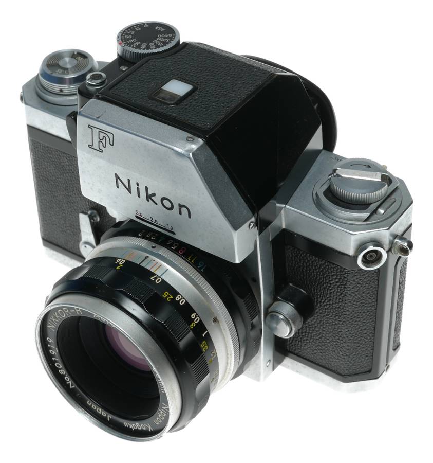 Nikon F Photomic 35mm Film SLR Camera Nikkor H Auto 1:2/50 Sold as is