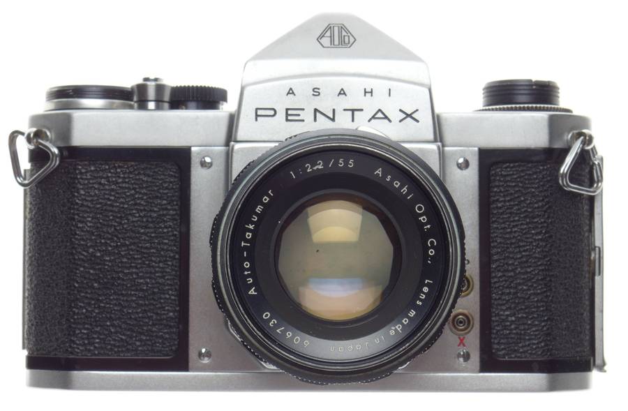 ASAHI PENTAX S1 SLR vintage 35mm chrome film camera Auto-Takumar 1:2.2/55mm lens f=55mm - Pentax