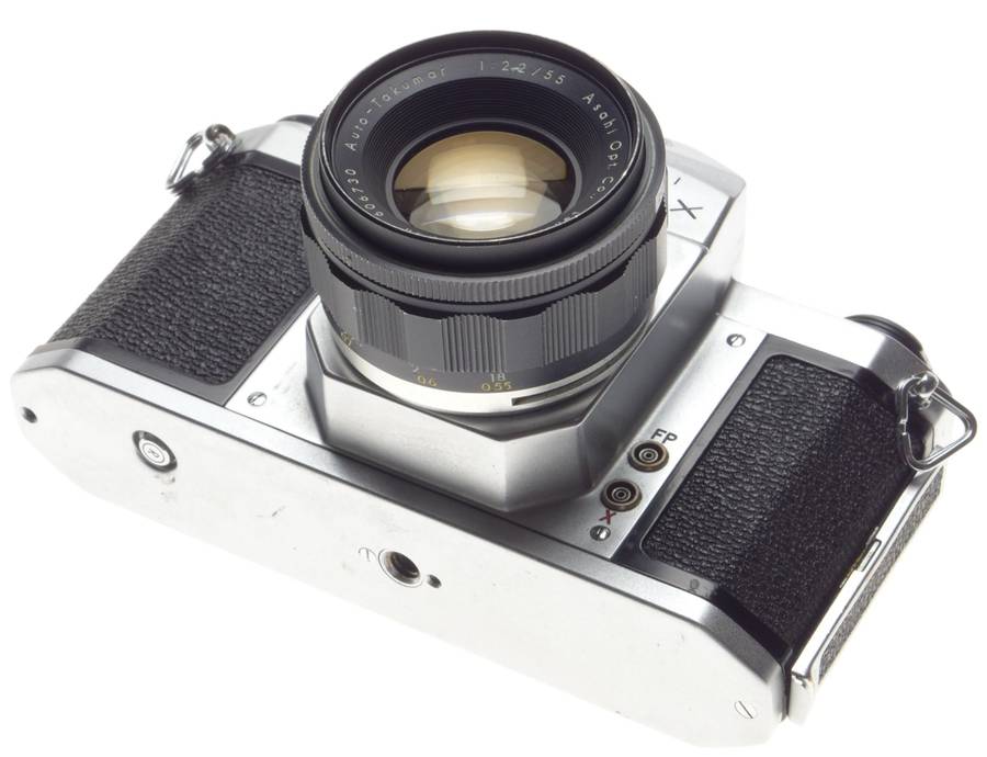 ASAHI PENTAX S1 SLR vintage 35mm chrome film camera Auto-Takumar 1:2.2/55mm lens f=55mm - Pentax