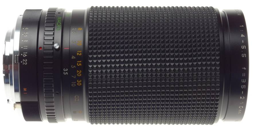 MINOLTA MD Auto MAKINON MC Zoom 1:4-5.5 f=35-210mm vintage film camera lens caps case - Minolta