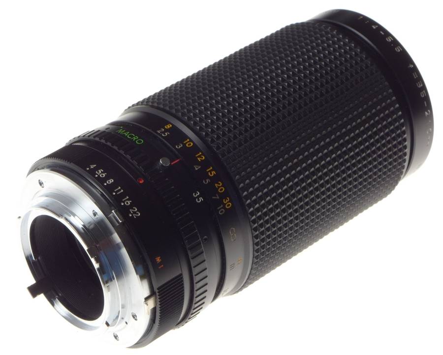 MINOLTA MD Auto MAKINON MC Zoom 1:4-5.5 f=35-210mm vintage film camera lens caps case - Minolta