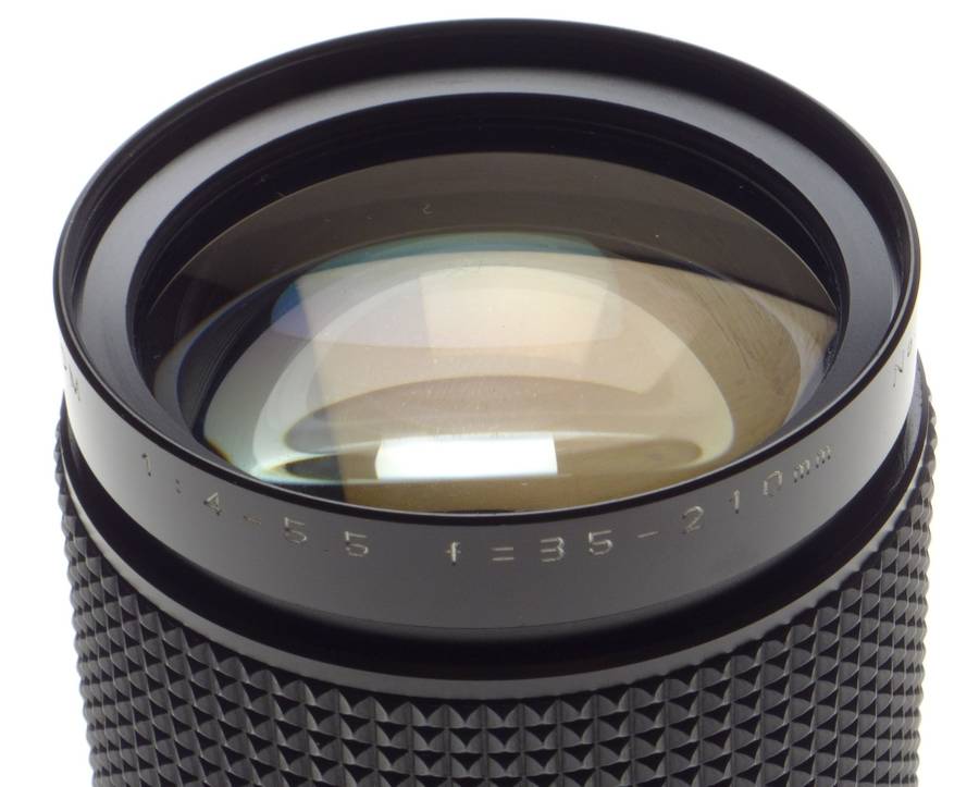 MINOLTA MD Auto MAKINON MC Zoom 1:4-5.5 f=35-210mm vintage film camera lens caps case - Minolta