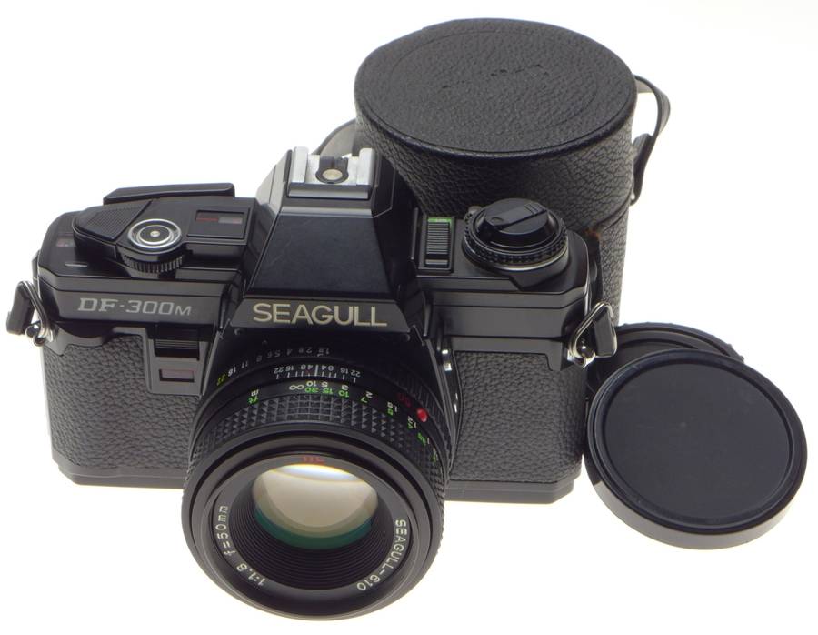 DF-300M SEAGULL Black MINT SLR 35mm vintage film camera 1.8/50mm lens f=50mm clean - Seagull