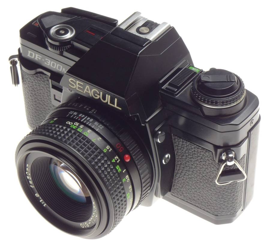 DF-300M SEAGULL Black MINT SLR 35mm vintage film camera 1.8/50mm lens f=50mm clean - Seagull
