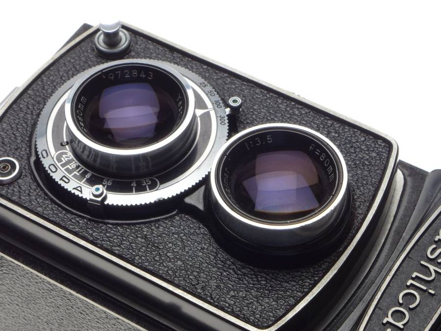 YASHICA A TLR Medium format vintage film camera YASHIMAR 3.5 f=80mm coated lens cased - Yashica