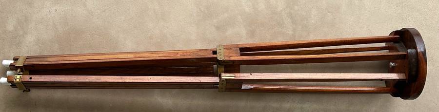 Wooden vintage large antique camera tripod period