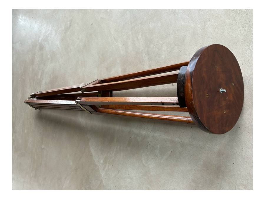 Wooden vintage large antique camera tripod period