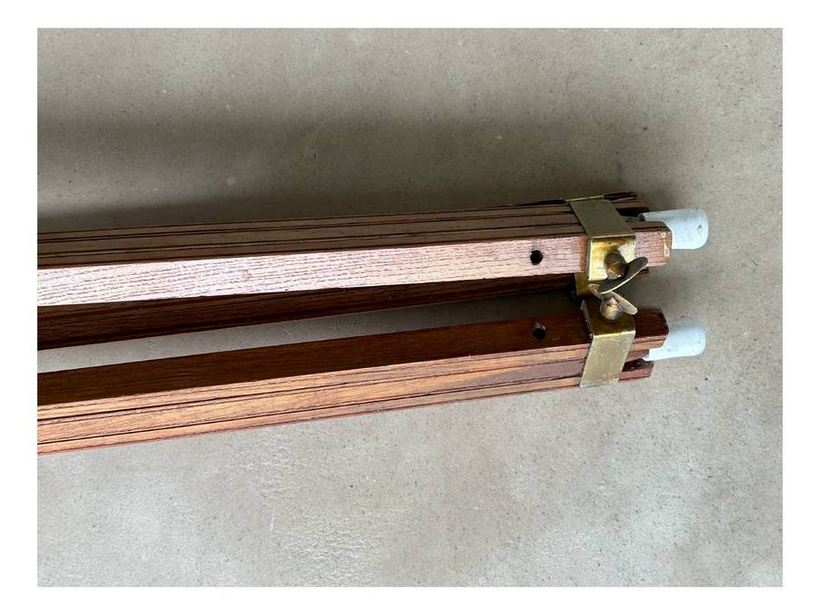 Wooden vintage large antique camera tripod period