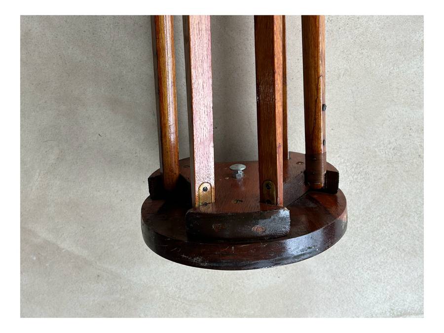 Wooden vintage large antique camera tripod period