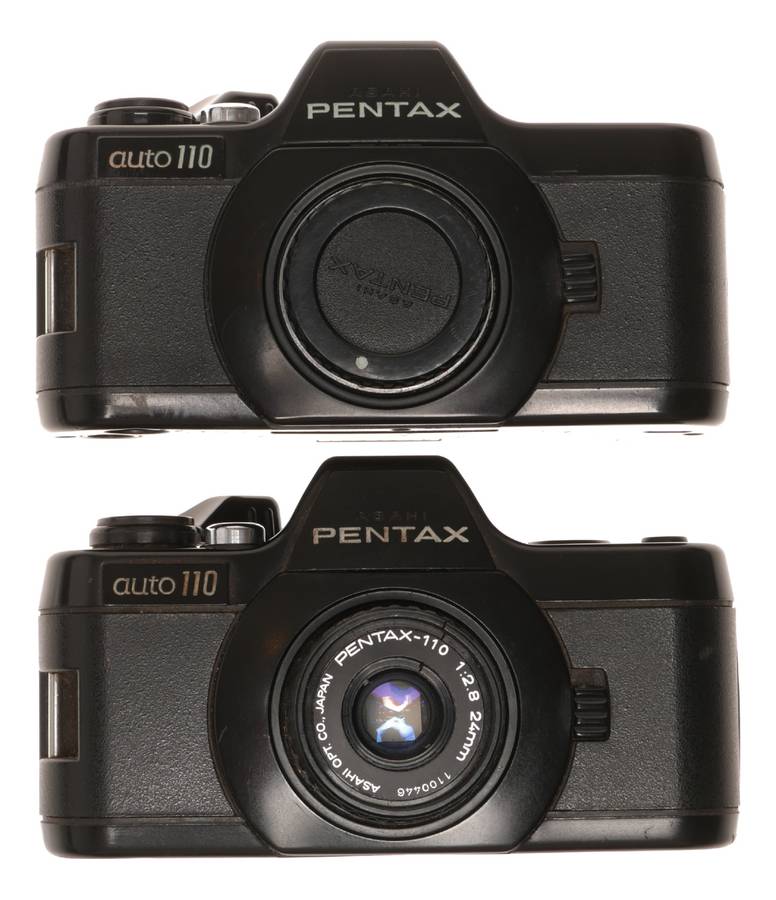 Pentax 110 Subminiature Film Cameras x2 Need Service Sold as Spares