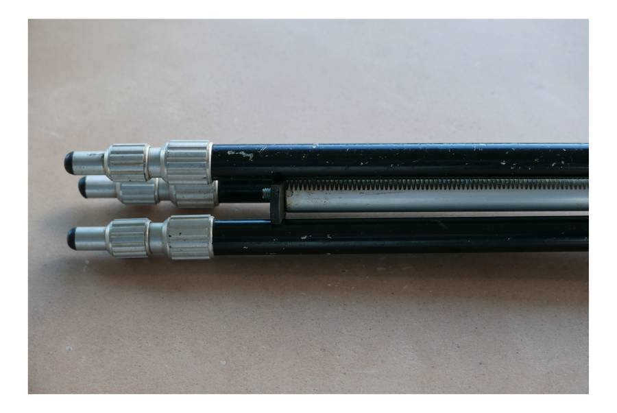 Compact vintage tripod adjutable centre column Hansa swivel head