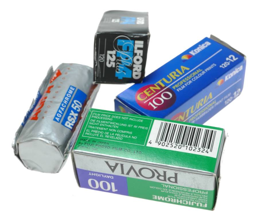 Agfa RSX50 Ilford FP4 Plus125 Fuji Provia 100 Konica Centuria 120 Expired Film
