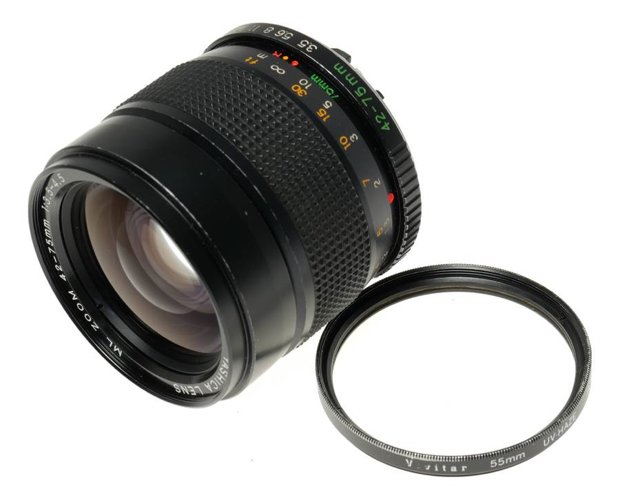 Yashica lens ML Zoom 42-75mm 1:3.5-4.5 SLR vintage film lens