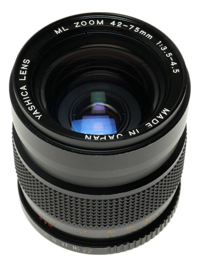 Yashica lens ML Zoom 42-75mm 1:3.5-4.5 SLR vintage film lens