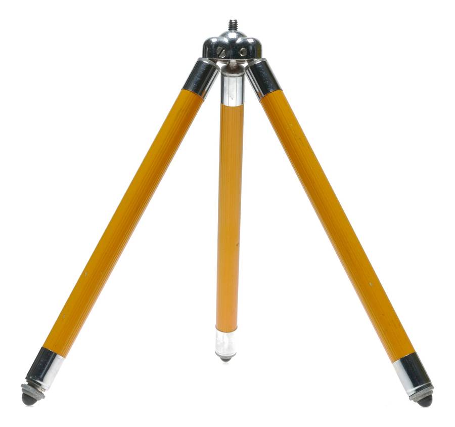 Universal Extendible Mini Table Tripod Chrome Yellow Retro Photography