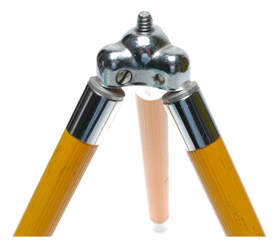 Universal Extendible Mini Table Tripod Chrome Yellow Retro Photography