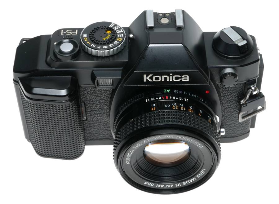 Konica FS-1 35mm Film SLR Camera Hexanon 1.8/50 AR