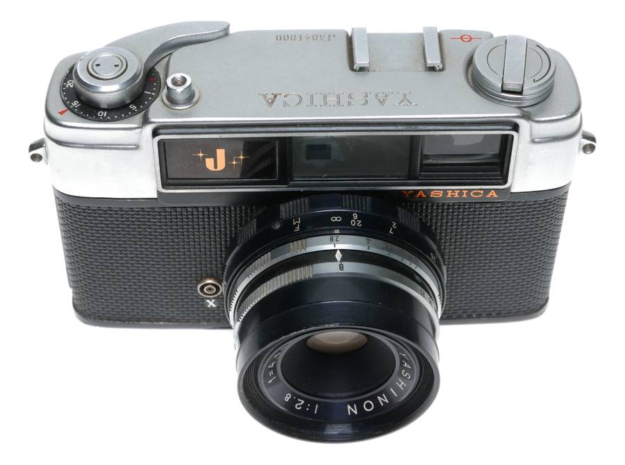 Yashica J 35mm Film Rangefinder Camera Yashinon 1:2.8 f=4.5cm Case