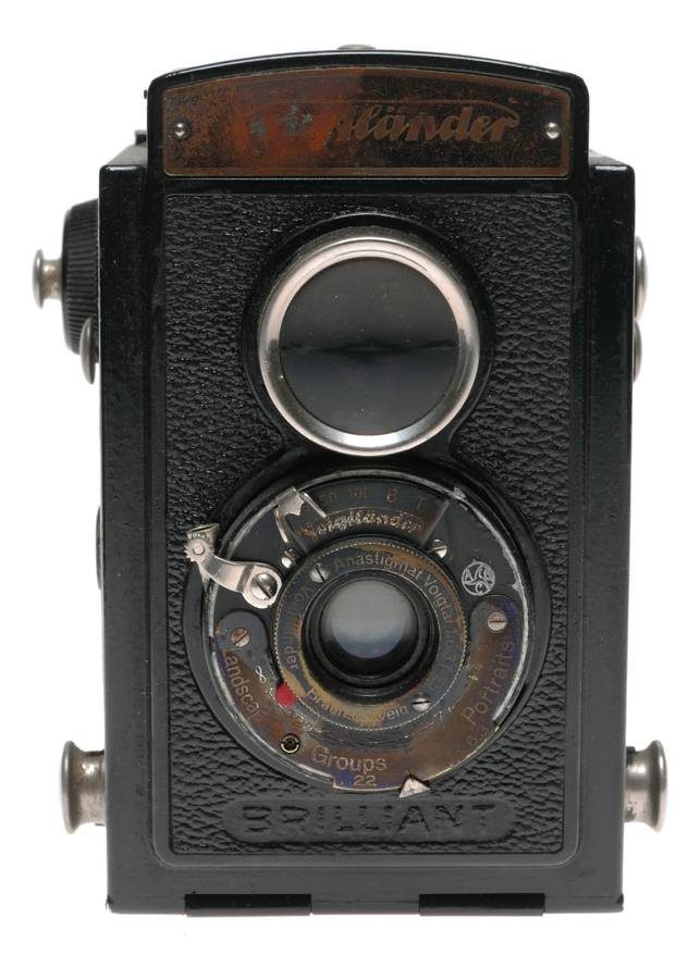 Voigtlander Brillant Early Metal TLR 120 Film Camera Voigtar 1:6.3 F=7.5cm
