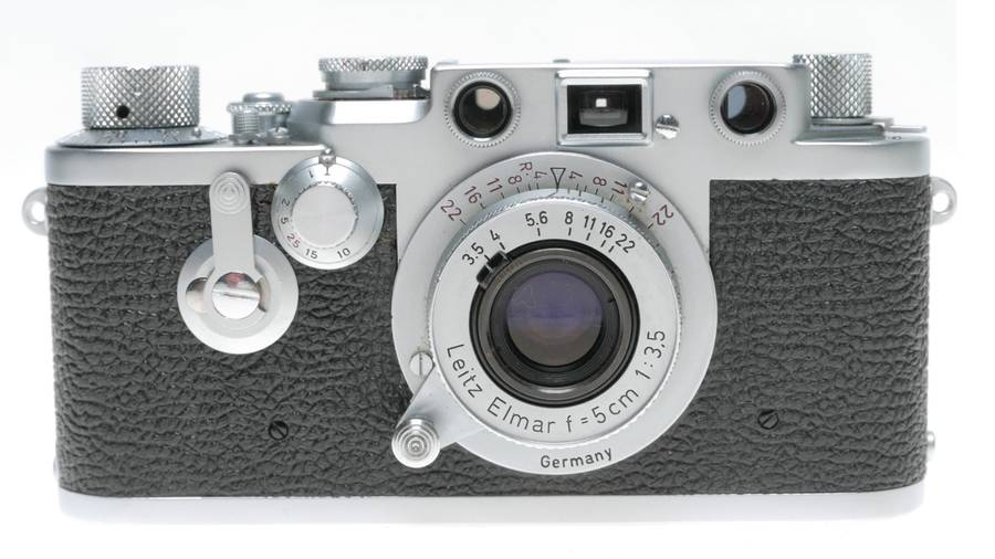 Leica IIIf camera Red Scale Elmar 3.5/50mm self timer boxed