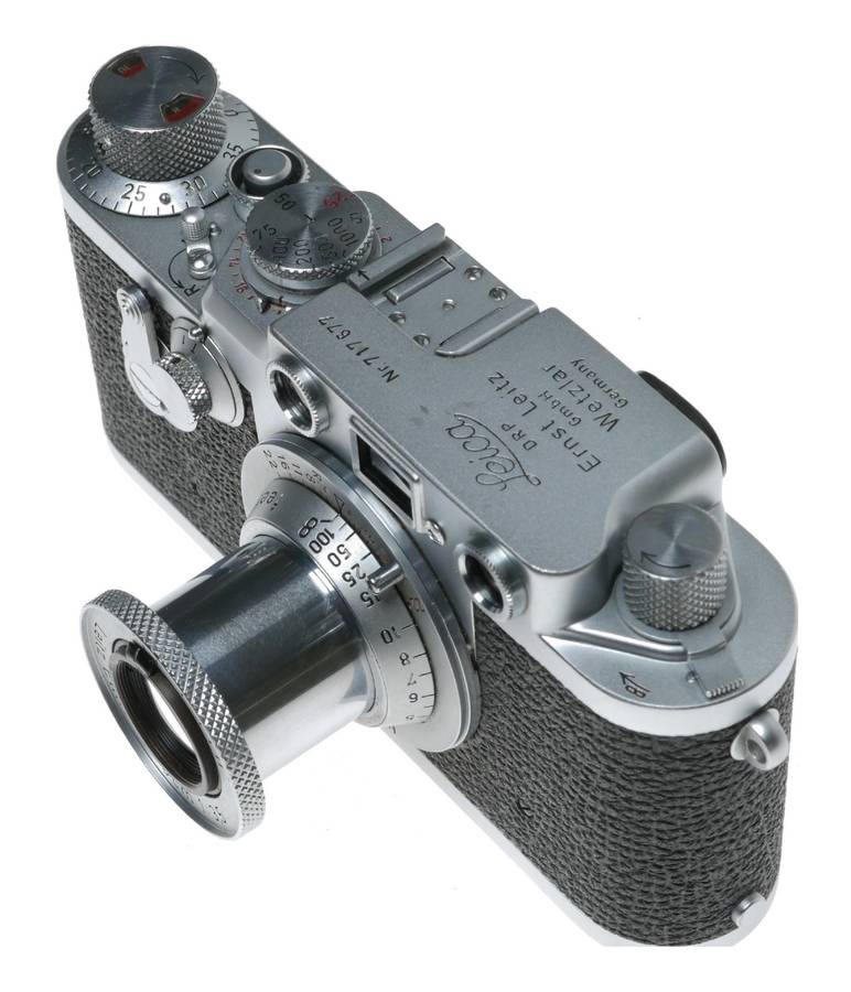 Leica IIIf camera Red Scale Elmar 3.5/50mm self timer boxed