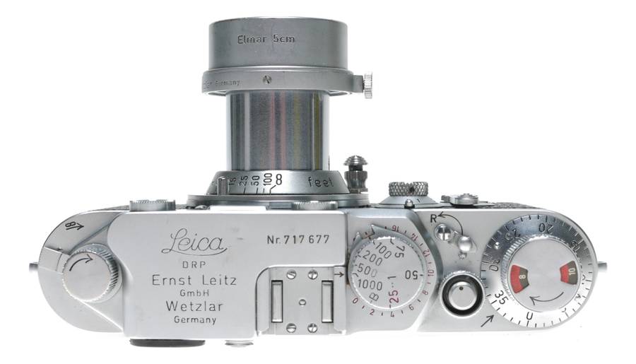 Leica IIIf camera Red Scale Elmar 3.5/50mm self timer boxed
