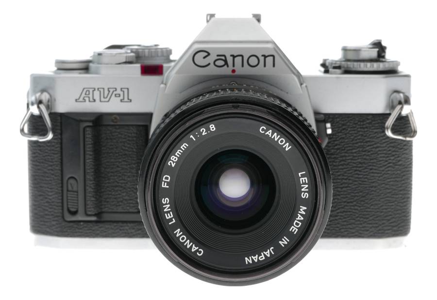 Canon AV-1 35mm Film SLR Camera FD 1:2.8 28mm Wide Angle