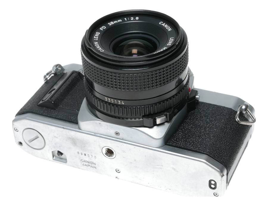 Canon AV-1 35mm Film SLR Camera FD 1:2.8 28mm Wide Angle