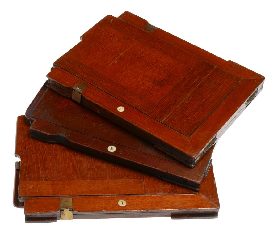 Vintage Wood Large Format Folding Camera Film Plate Holders