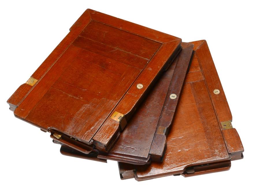 Vintage Wood Large Format Folding Camera Film Plate Holders