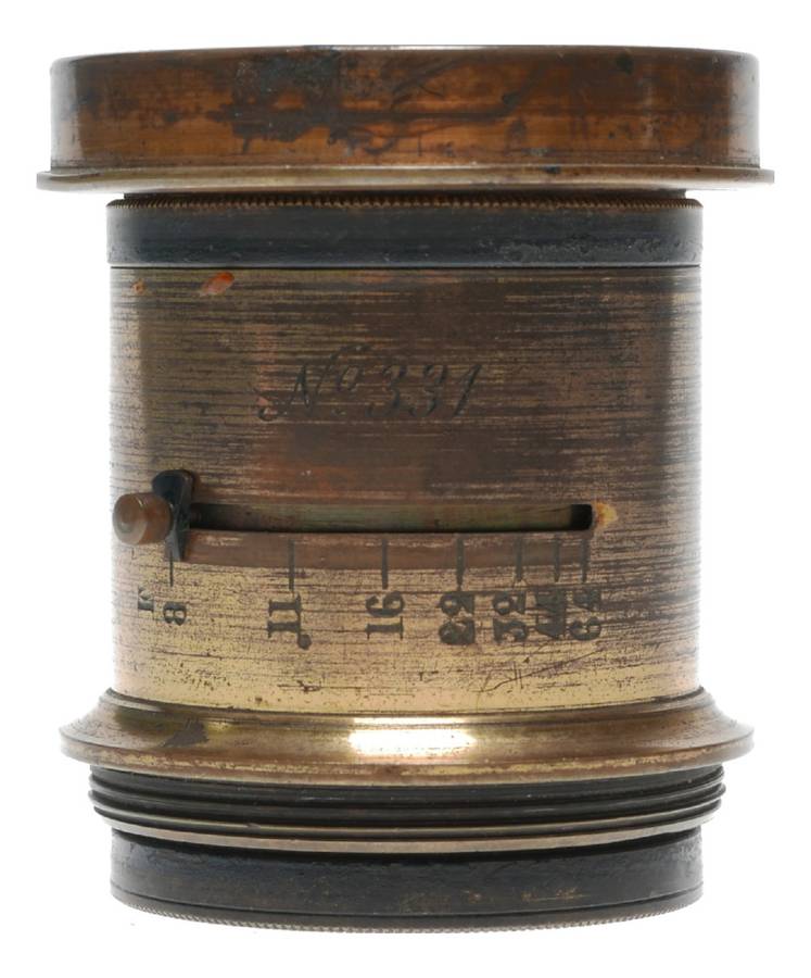 Vintage Brass Camera Lens Early Photography Film Plate Box Bellows