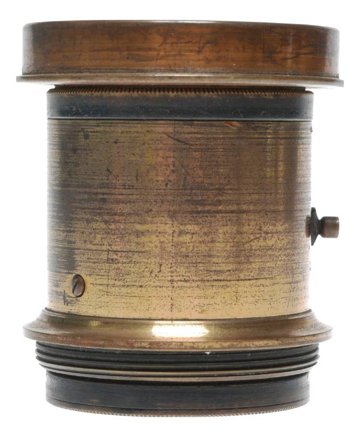 Vintage Brass Camera Lens Early Photography Film Plate Box Bellows