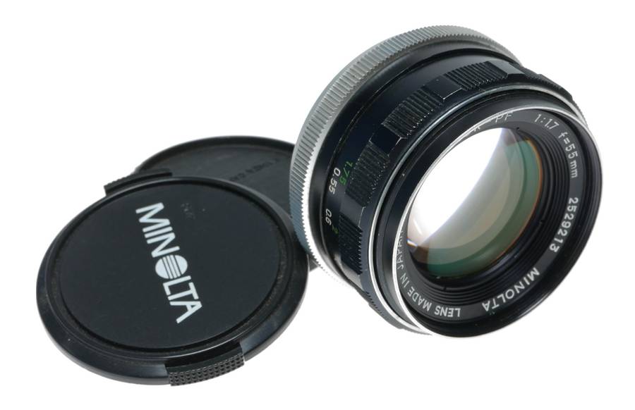 Minolta MC Rokkor PF 1:1.7 f=55mm SLR Prime Fast Camera Lens