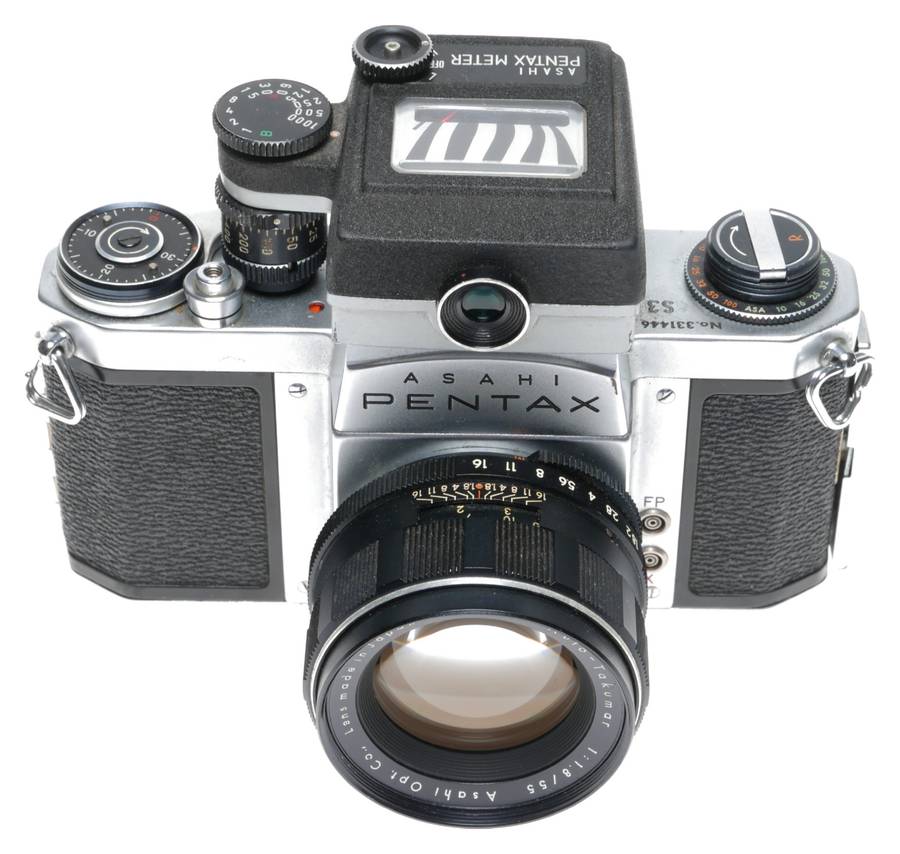 Asahi Pentax S3 SLR Film Camera Version 2 Light meter 1:1.8/55 Lens