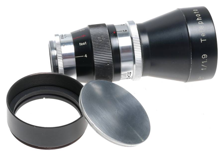 Cinetor 3 Inch f/1.9 Telephoto C-Mount Lens fits Bolex H16 Movie Camera