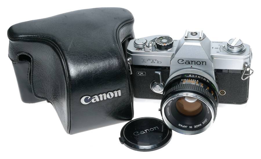Canon FTb QL 35mm SLR Film Camera FD Lens 1.8/50