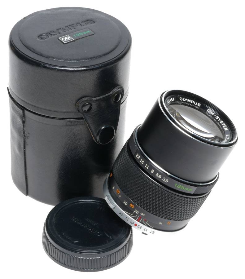 Olympus E.Zuiko Auto-T 3.5/135mm OM System Telephoto Camera Lens