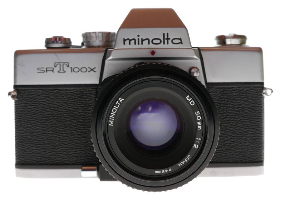 Minolta SRT 100X 35mm Film SLR Camera MD 1:2./50 Lens
