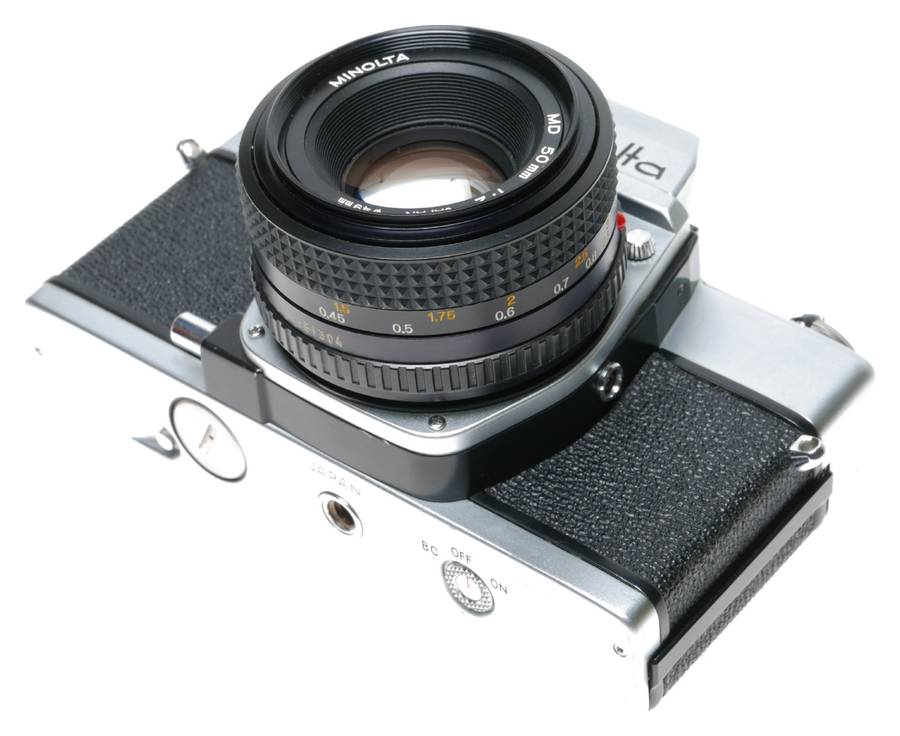Minolta SRT 100X 35mm Film SLR Camera MD 1:2./50 Lens