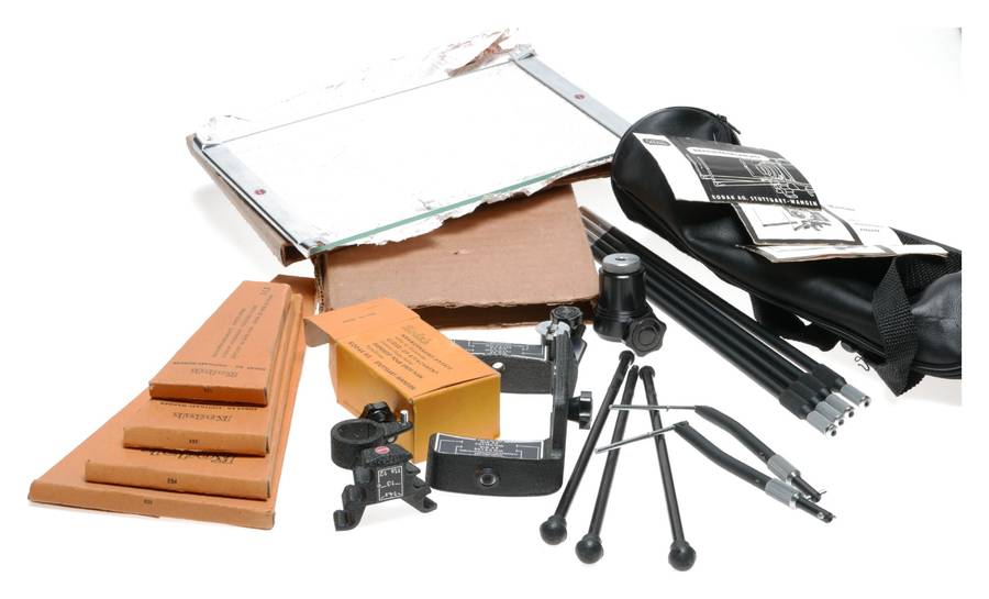 Kodak Retina Copying Stand Kit Glass Camera Platform C Close-Up Attachments