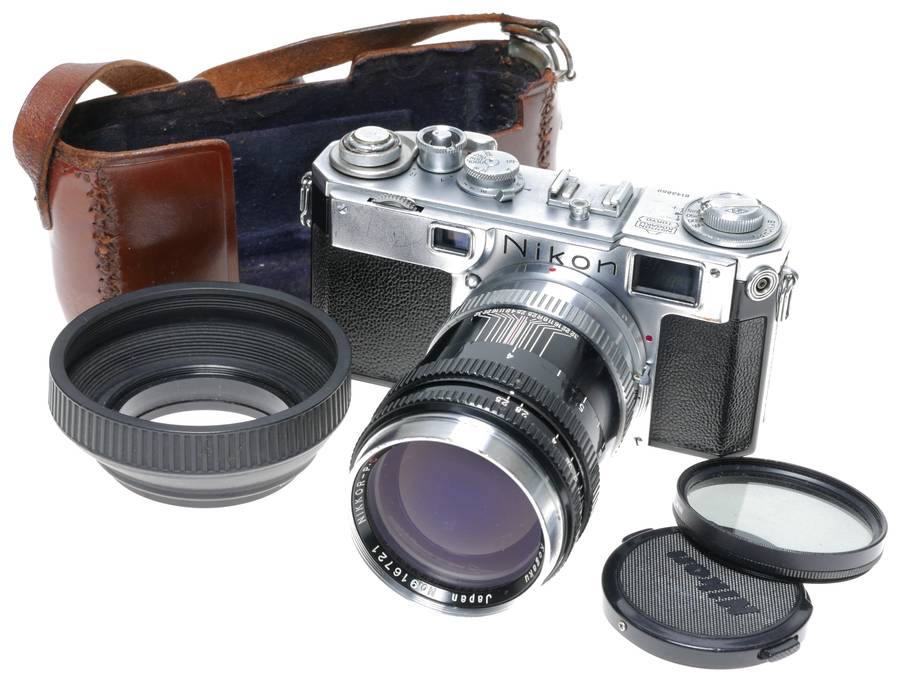 Nikon S2 RF vintage 35mm film camera Nikkor 2.5 f=10.5cm lens