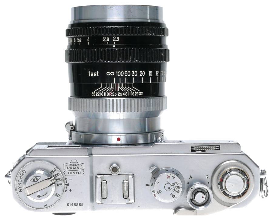 Nikon S2 RF vintage 35mm film camera Nikkor 2.5 f=10.5cm lens